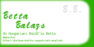 betta balazs business card